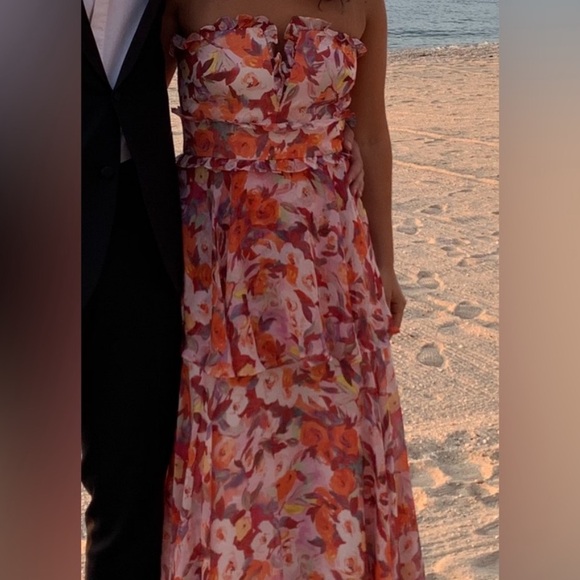 Amur Darla Print Silk Midi Dress - Picture 3 of 5